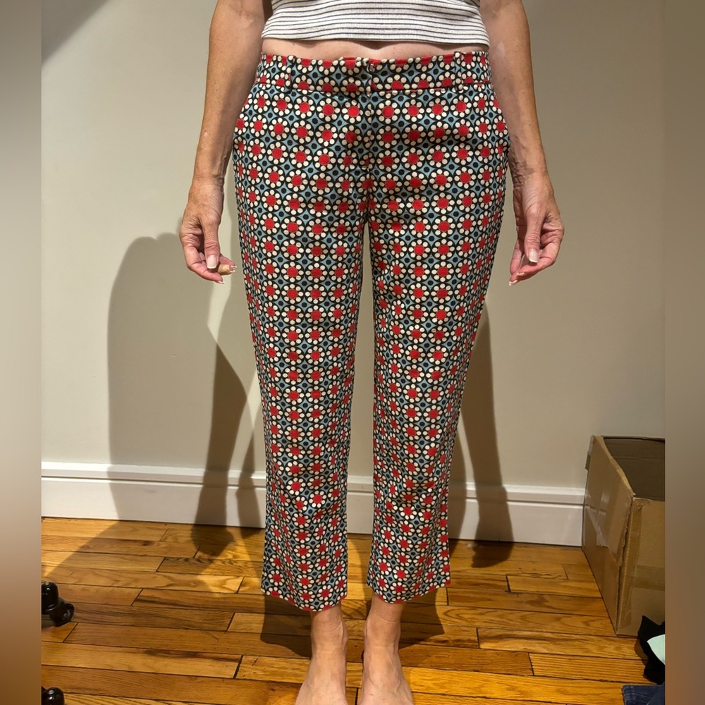 Patterned J Crew cafe capri